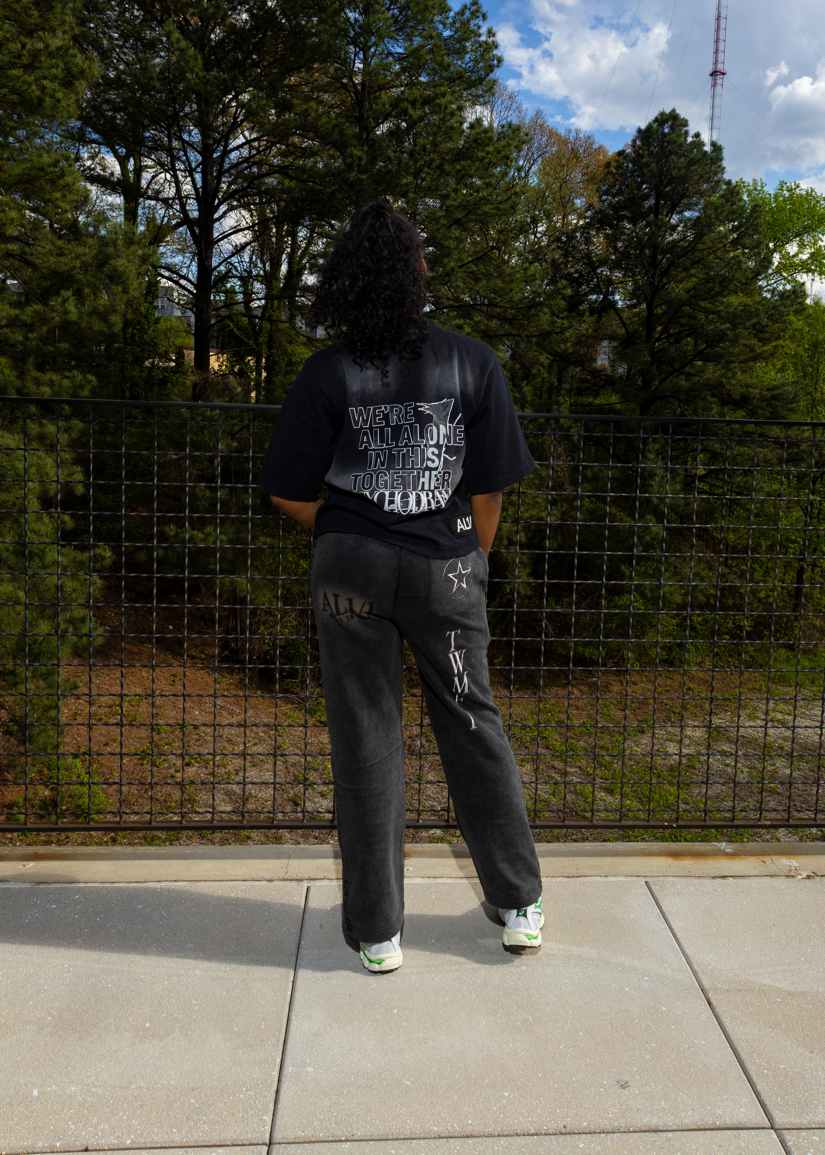 Psychodrama Tee- Washed Black/ Distressed
