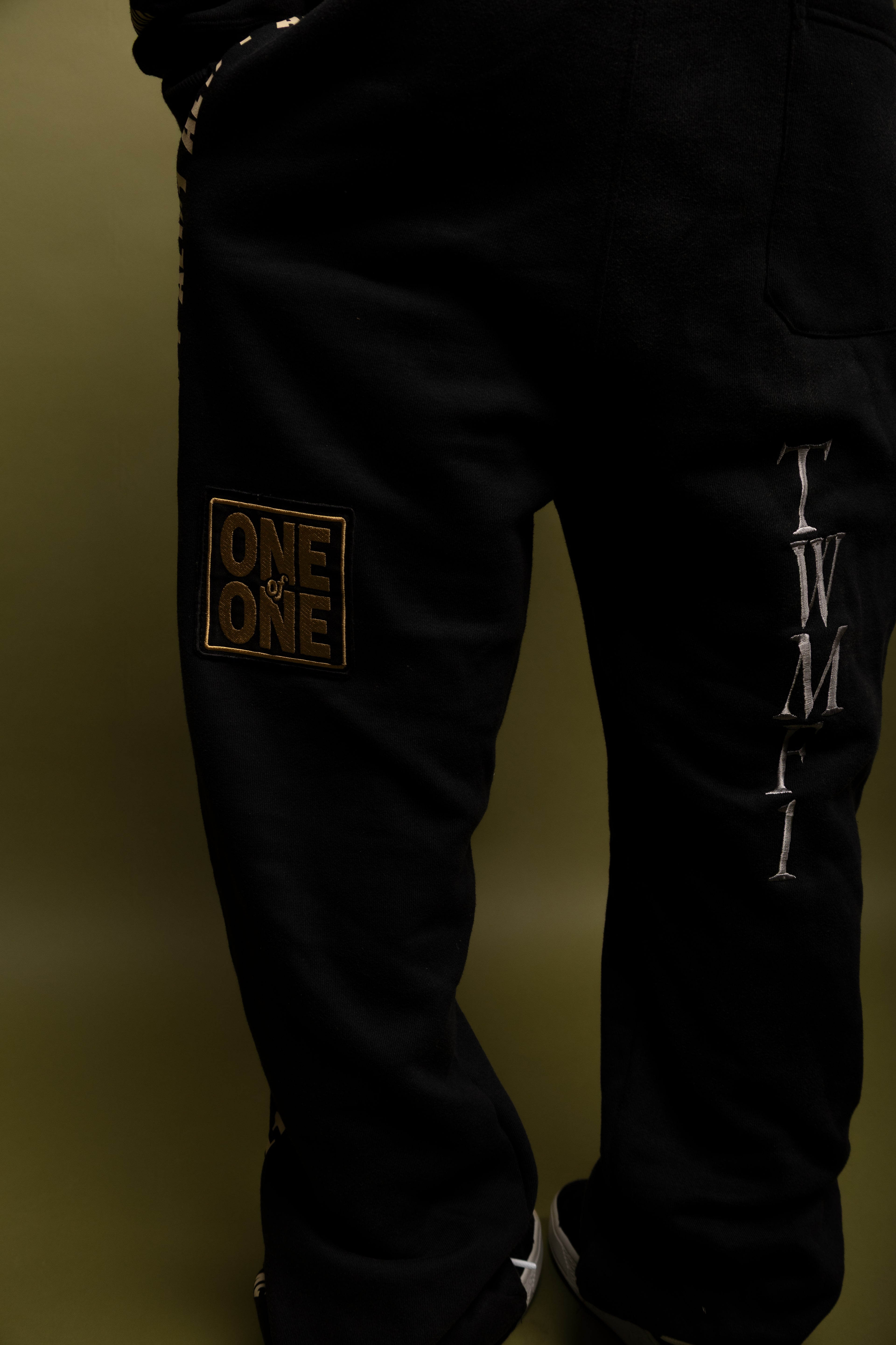 One of One Sweatpant- Washed Black/ Distressed