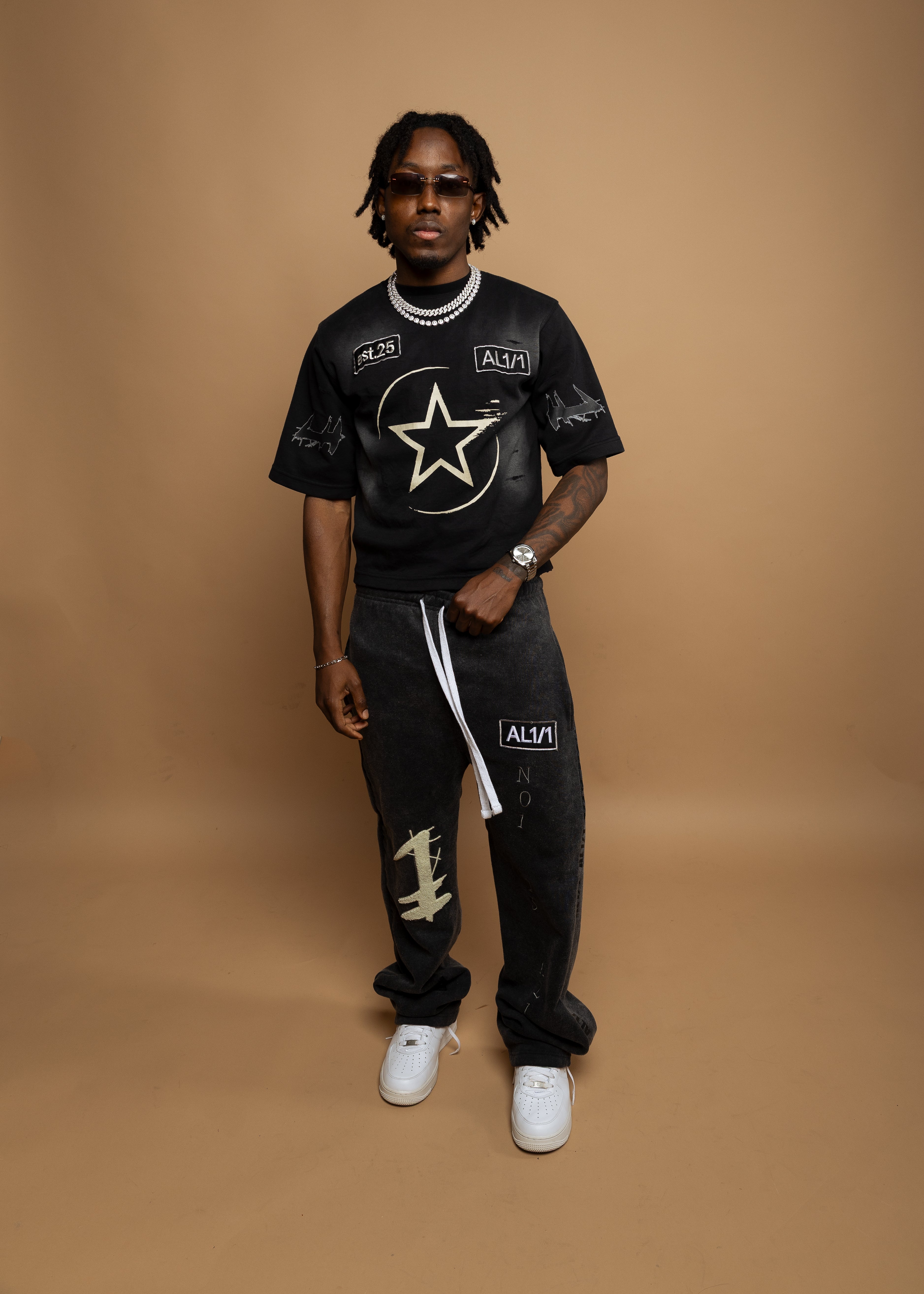 Psychodrama Tee- Washed Black/ Distressed