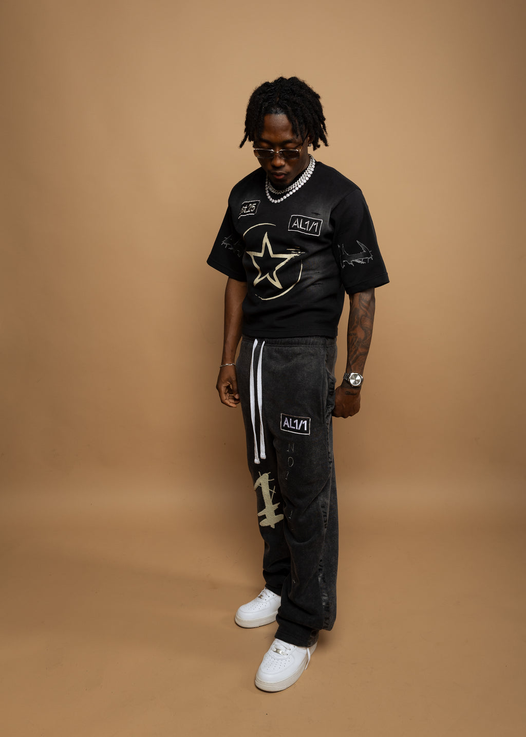 Psychodrama Tee- Washed Black/ Distressed