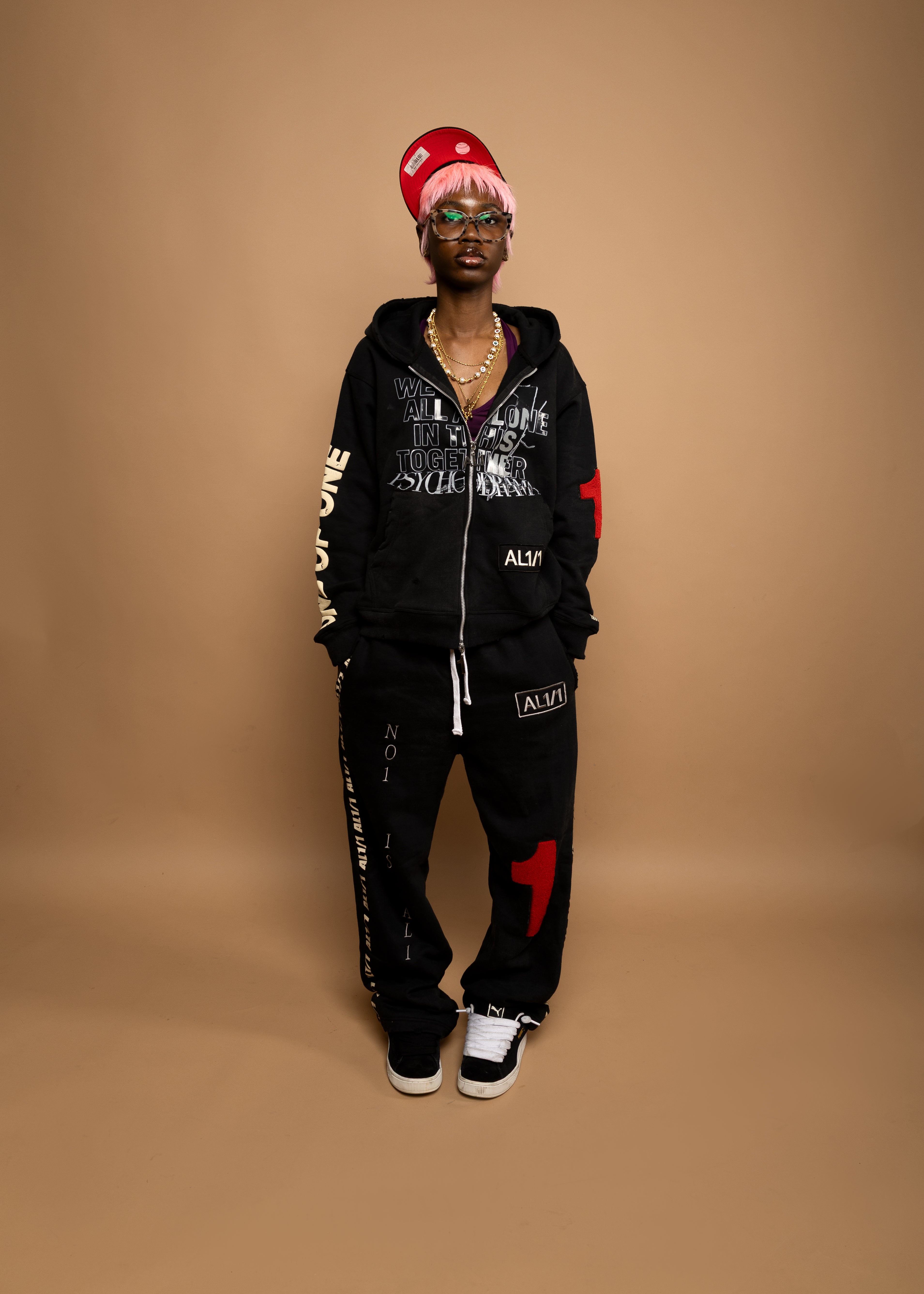 One of One Set- Washed Black/ Distressed
