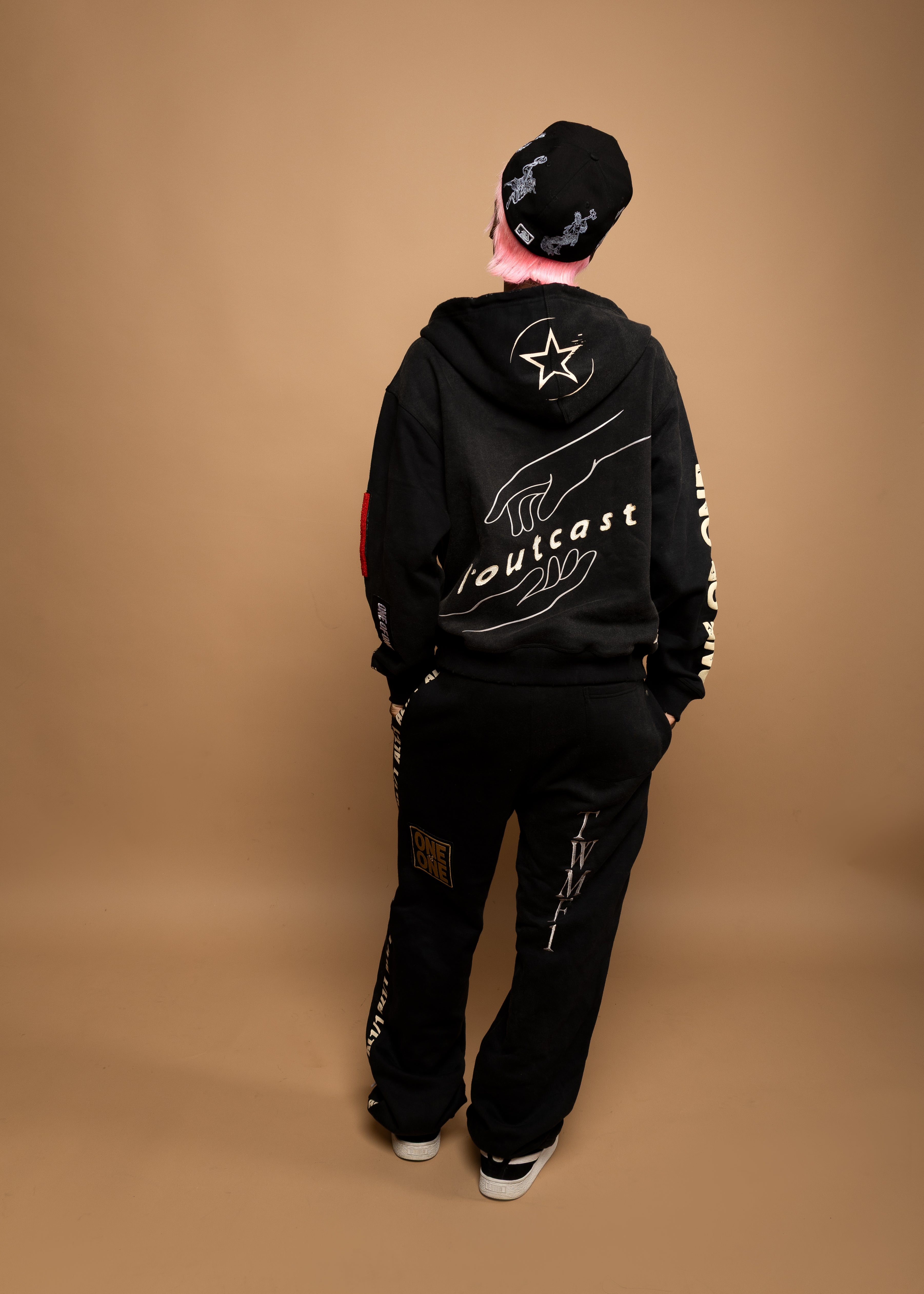 One of One Set- Washed Black/ Distressed