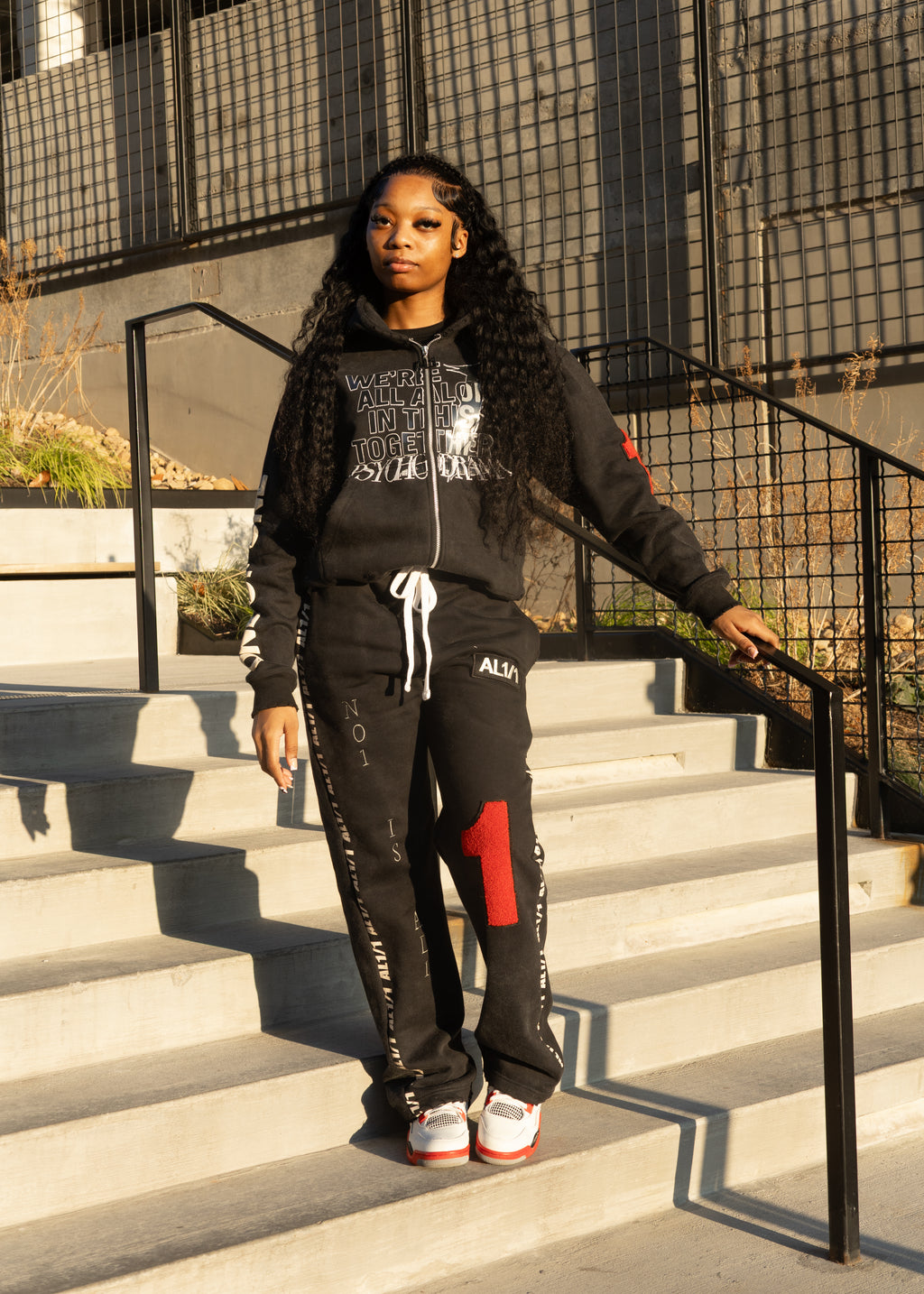 One of One Set- Washed Black/ Distressed