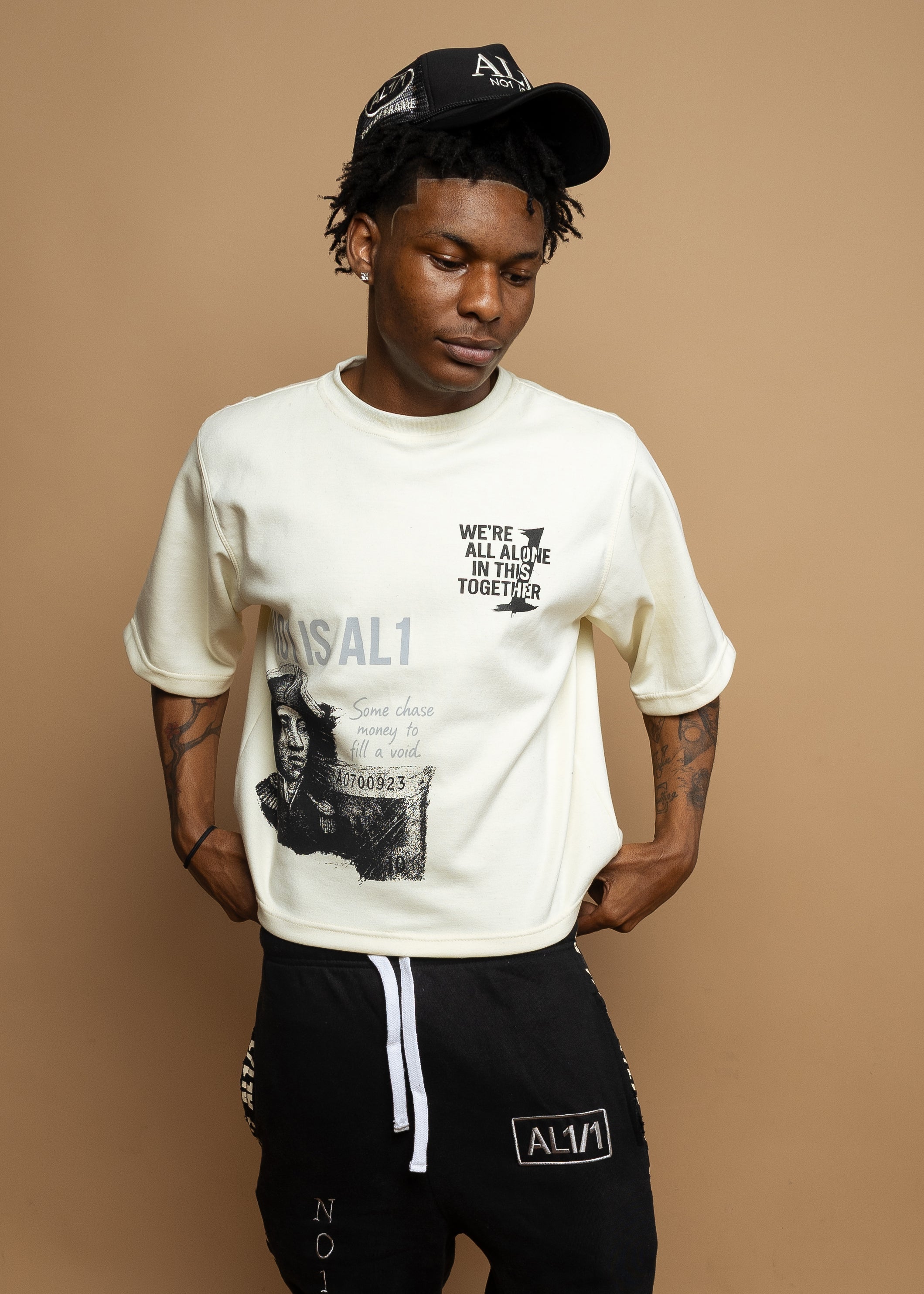 The Silent Witness Tee- Washed Cream